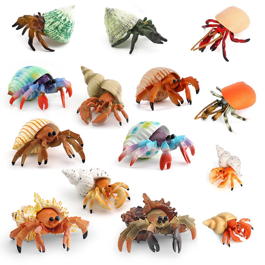 Kids Toys 3 Year Old - Patung Kepiting Pemalas Realistis PVC Tahan