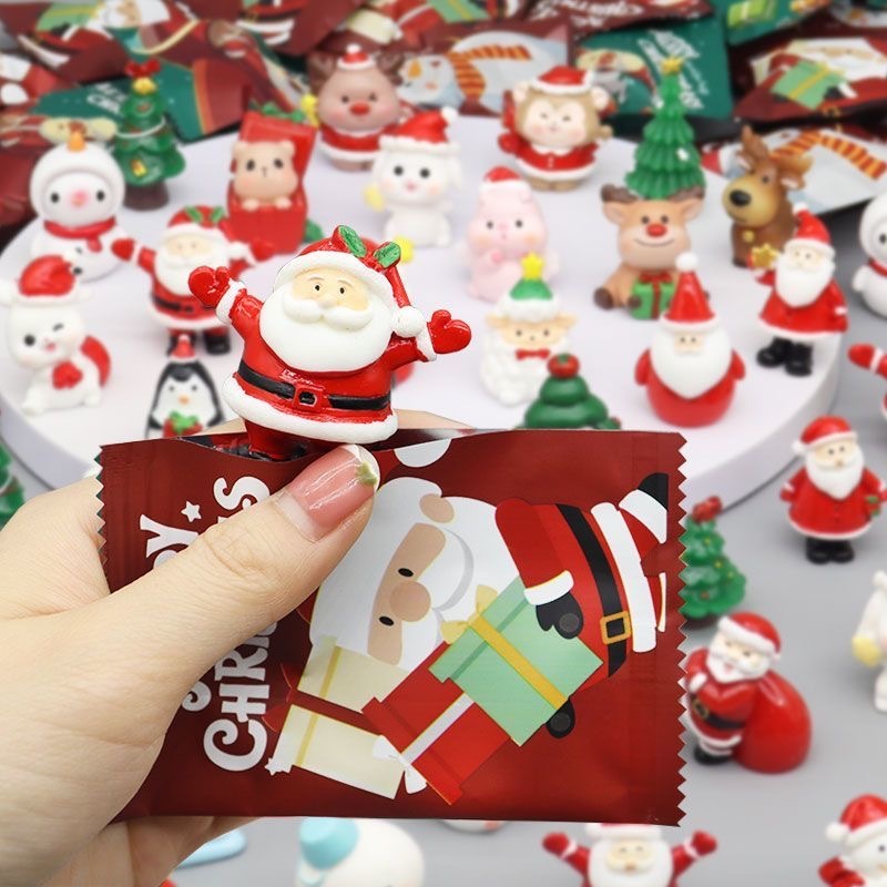 Kids Toys Xmas - 10Pcs Mainan Mini Natal Blind Bag